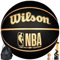 Wilson 威尔胜 NBA系列防滑耐磨成人儿童比赛训练室内外黑金7号篮球WZ2017701CN7