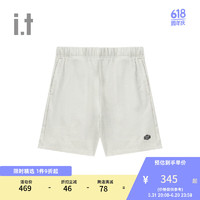 :CHOCOOLATE it 男装运动短裤直筒裤2024夏季简约舒适3277XUM GYR/灰色 S