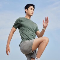 PEAK 匹克 圆领短T恤男23夏季新款舒适简约透气圆领运动短袖