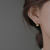 银奥 925纯银圈圈耳环轻奢小众设计感耳圈耳钉2024潮耳饰气质耳扣