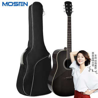 MS-G60BKL云杉单板民谣吉他 专业考级款吉它 亮光41英寸 黑色