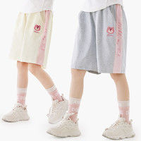 88VIP：Disney 迪士尼 女童短裤夏季薄款儿童裤子2024新款草莓熊中大童运动五分裤