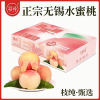 百億補貼：枝純 正宗無錫水蜜桃新鮮水果凈重4.0斤起時令軟桃子應季毛桃