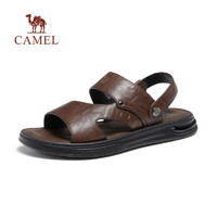 CAMEL 骆驼 凉鞋男2023年新款真皮父亲节礼物商务两穿凉拖鞋夏季沙滩鞋子