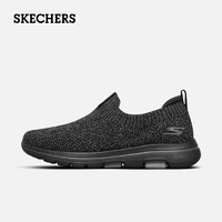 斯凯奇（Skechers）男鞋舒适运动健步鞋一脚蹬休闲鞋透气轻便网面懒人鞋 042-BKCC黑色/炭灰色 41