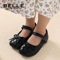 88VIP：BeLLE 百丽 童鞋女童黑皮鞋幼童学步宝宝鞋秋季新款儿童单鞋时尚小公主鞋
