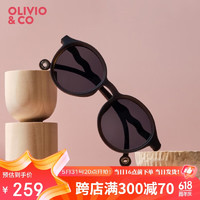OLIVIO&CO 兒童墨鏡男女童防UV偏光太陽鏡墨鏡紫外線24年新款3-7歲OO鏡 章魚黑橢圓形 全色