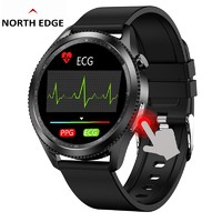 NORTH EDGE心电图ECG血压智能手环血氧心率监测仪准男运动多功能体温手表男 E102