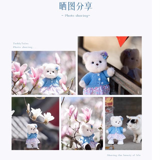 TeddyTales 莉娜熊 PRO系列 故事款 勿忘我Nezabudka 毛绒玩具 XS号