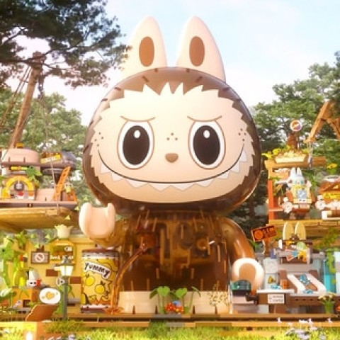 泡泡玛特拼插积木_POP MART 泡泡玛特THE MONSTERS 森林秘密基地