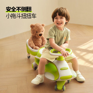 N1 儿童扭扭车  酷骑绿 经典拖斗款