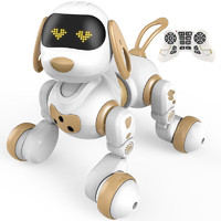 盈佳（AMWELL）智能机器狗 早教启智儿童玩具 智能编程巡游避障 男女孩生日礼物 机器狗-金色