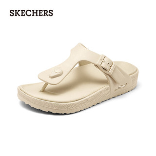 斯凯奇（Skechers）女子百搭凉拖人字拖111603 自然色/NAT 38