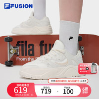 FILA FUSION斐乐潮牌女鞋50-50滑板生活鞋2024夏季时尚休闲鞋 奶白-GD 36.5