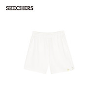 斯凯奇（Skechers）夏季女子梭织短裤宽松休闲裤L224W074 棉花糖白/0074 M