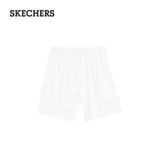 斯凯奇（Skechers）夏季女子梭织短裤宽松休闲裤L224W074 棉花糖白/0074 M