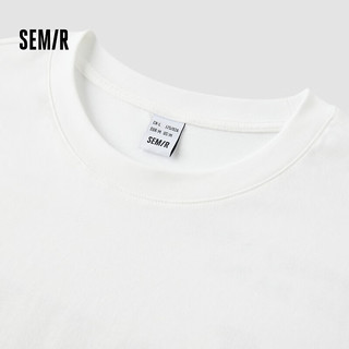 森马（Semir）短袖T恤男秋季时尚潮流印花上衣宽松复古学院休闲装户外男装 本白10101 170/88A/M