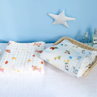 88VIP：Disney 迪士尼 純棉紗布毛巾A類寶寶嬰兒面巾6層紗布童巾泡泡紗毛浴巾