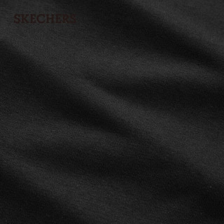 斯凯奇（Skechers）夏季女子梭织短裤宽松休闲裤L224W074 碳黑/0018 XL
