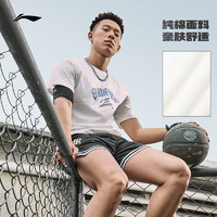 LI-NING 李宁 短袖男士夏季新款反伍篮球T恤休闲男装运动上衣印花半袖男