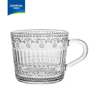 LOVWISH 乐唯诗 NERVISHI） 玻璃牛奶杯北欧浮雕风简约玻璃杯早餐杯玻璃水杯牛奶杯玻璃茶杯 浮雕早餐杯