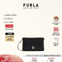 芙拉（FURLA） DIAMANTE 牛皮迷你纯色女士时尚斜挎包 黑色