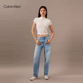 Calvin Klein Jeans【复刻90系列】24早秋女ck复古做旧直筒牛仔裤J223945 1AA-牛仔浅蓝 27