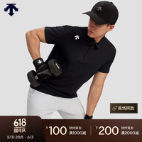 DESCENTE 迪桑特 综训训练系列运动健身男士短袖POLO衫夏季新品 BK-BLACK XL (180/100A)