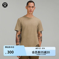 lululemon 丨Commission 男士短袖 T 恤 *Wash LM3DGQS 黃棕色酶染料 S