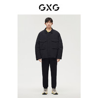 GXG 男装 商场同款费尔岛系列黑色简约口袋夹克外套 22年冬季新品