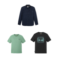 极限凑单、PLUS会员：Timberland 男款长袖衬衫+T恤*2件