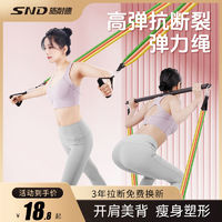 百亿补贴：SND 施耐德 拉力绳家用健身女弹力带拉力器开背练背神器材力量训练器械