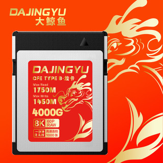 DAJINGYU大鲸鱼 cfexpress存储卡 CFE Type B高速相机内存卡 支持8K60P可录满 2024新 龙卡系列-256G