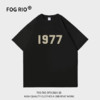 FOG RIO重磅原创设计新款2024潮牌纯棉重磅情侣短袖T恤男女纯棉t