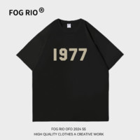 今日必買：FOG RIO重磅原創設計新款2024潮牌純棉重磅情侶短袖T恤男女純棉t