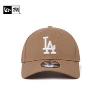 NEW ERA 紐亦華 MLB彎檐棒球帽刺繡硬頂遮陽帽子男女同款940 -卡其色-LA OSFM