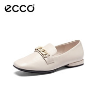 ecco 爱步 安妮方头系列 女士包头软底粗跟浅口单鞋 208513 石灰色 37