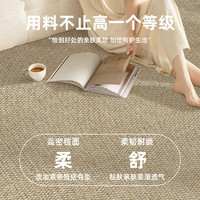 华秀地毯 新中式茶室地毯2024新款防水地垫客厅免洗可擦仿剑麻办公室大面积