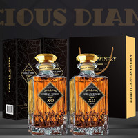 歌雅伦酒庄 尊钻xo白兰地法国原酒洋酒40度配礼盒礼袋 700mL 2瓶