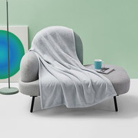 罗莱生活 LUOLAI 【超值精选】家纺毛毯法兰绒毯子办公室居家午睡空调被毯子 时尚法兰绒休闲毯【灰色】 X