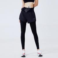 VANSYDICAL 范斯蒂克 专业运动裤女假两件跑步健身长裤网兜口袋高腰紧身收腹提臀瑜伽裤