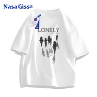 NASA GISS 官方潮牌短袖男情侣款百搭纯棉t恤透气夏季宽松上衣 白色 M