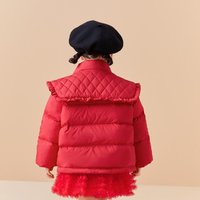巴拉巴拉 女童羽绒服儿童外套2024新款冬春宝宝红色