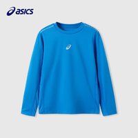 移动端：ASICS 亚瑟士 童装2024年春季男女儿童运动休闲速干百搭针织T恤 亚瑟士蓝150cm