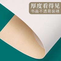 小鼎 宣卡加厚国画卡纸镜面宣纸生宣熟宣半生熟圆形作品即用即抛空白生宣纸扇面书法绘画用镜片装裱半熟书画