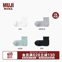 无印良品（無印良品 MUJI）女式 合脚直角 棉质凉爽 短袜 女士袜子 DAI41A4S 白色 21-23cm/32-36码
