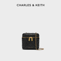 百億補貼：CHARLES & KEITH 520CHARLES&KEITH絎縫菱格拉鏈斜挎小盒子包CK2-80271114