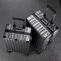 璐威保罗 新款旅行箱密码箱子男女多功能行李箱铝框拉杆箱皮箱万向轮大容量
