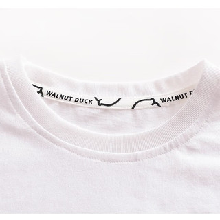 WALNUT DUCK夏季2024年儿童纯棉短袖T恤潮流百搭时尚款六一儿童节 兔兔鸭/黄色 90码 身高(80CM-92CM)