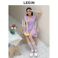 LEDIN 乐町 纯欲心机双裙摆连衣裙女夏收腰碎花裙C5FAC3C07